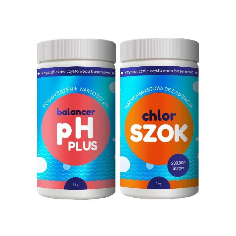 PH balansavimo priemonė ir chloro šokas greitai mėlynas profesionalus