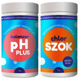 PH balansavimo priemonė ir chloro šokas greitai mėlynas profesionalus