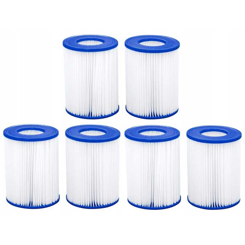 6 x Bestway filtrų rinkinys baseino siurbliams 3028 LH 58094 II tipas