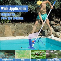 Baseino dulkių siurblys 130 cm su šepetėliu ir 3 spiralėmis dugno valymui