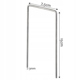 Smeigtukai smeigtukai tvirtinimui neaustinis audinys 15cm 100vnt