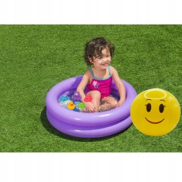 Violetinis pripučiamas baseinas 61 cm mažylio bestway kamuoliui ir žaislų rinkiniui