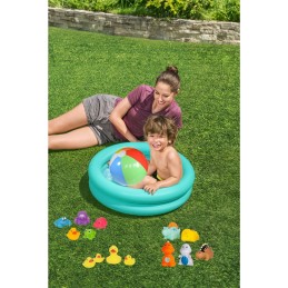 Pripučiamas baseinas, mėlynas, 61 cm, mažyliui, bestway, kamuolys ir žaislų rinkinys