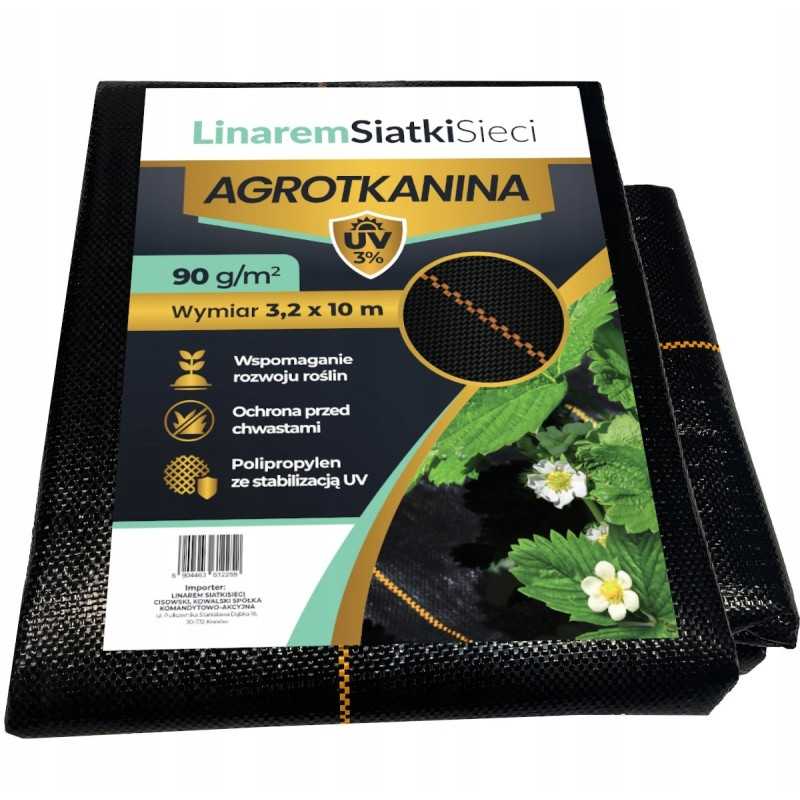 Agrotekstilė 90g/m2 juoda agrotekstilė 1,1x10m