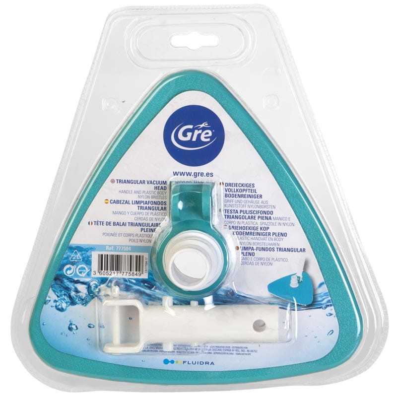 Baseino dulkių siurblys turi trikampį šepetėlį, kuris žaidžia ant volelio