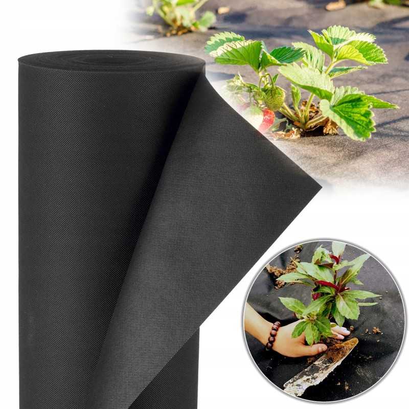 Agrotekstilė, agrotekstilė, juoda, stora, tvirta, patvari, apsauganti nuo piktžolių, 1,1x50