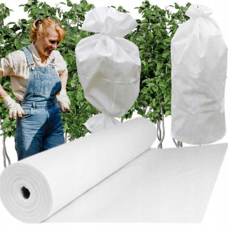 Žieminė agrotekstilė, balta, stora apsauginė danga krūmams, 1x1,6m