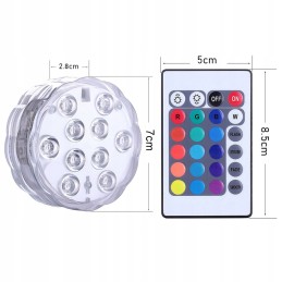 4x povandeninio baseino apšvietimas RGB LED lempa su nuotolinio valdymo pulteliu