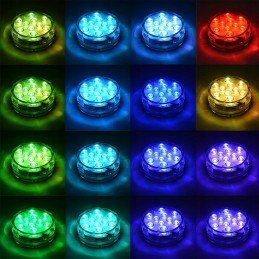 4x povandeninio baseino apšvietimas RGB LED lempa su nuotolinio valdymo pulteliu