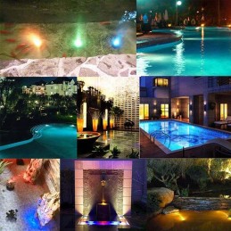 4x povandeninio baseino apšvietimas RGB LED lempa su nuotolinio valdymo pulteliu