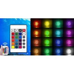 4x povandeninio baseino apšvietimas RGB LED lempa su nuotolinio valdymo pulteliu