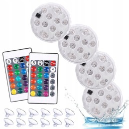 4x baseino SPA apšvietimas povandeninis baseinas LED RGB apšvietimas su IP68 nuotolinio valdymo pulteliu