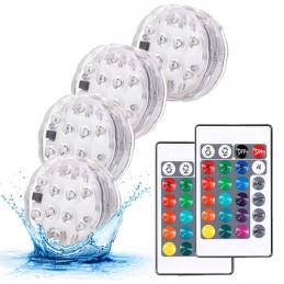 4x baseino SPA apšvietimas povandeninis baseinas LED RGB apšvietimas su IP68 nuotolinio valdymo pulteliu
