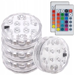 4x baseino SPA apšvietimas povandeninis baseinas LED RGB apšvietimas su IP68 nuotolinio valdymo pulteliu