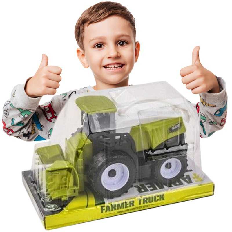 Žaislinė žemės ūkio transporto priemonė, kombainas, puikiai tinka vaikams, kokybiški žaislai