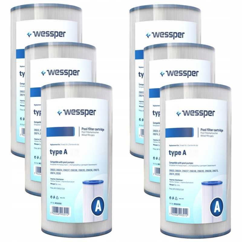 6x filtras ir įdėklas baseino siurbliui intex 29003