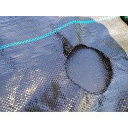 Žemės ūkio audinys piktžolėms su skylutėmis braškėms augalinis audinys juodas su UV