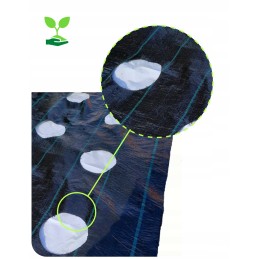 Žemės ūkio audinys braškėms su skylutėmis, 2 eilės + 10 tvirtinimo kaiščių