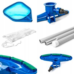 Baseino valymo rinkinys, baseino dulkių siurblys, nusileidimo tinklas, teleskopinė rankena