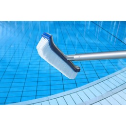 Aukščiausios kokybės 45 cm aliuminio baseino valymo šepetys su segtukais