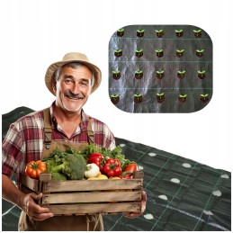 Agrotekstilė, skylutės daigams, 1,6 x 5 m, storis, 95 g