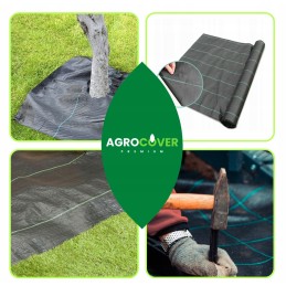 Agrotekstilė akmeniui ir žievei 4 m x 5 m storio, stipri agrotekstilė šlaitams