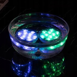 Akvariumo apšvietimo baseino šviestuvai 2 vnt vandeniui atsparus IPX8 LED RGB nuotolinio valdymo pultas