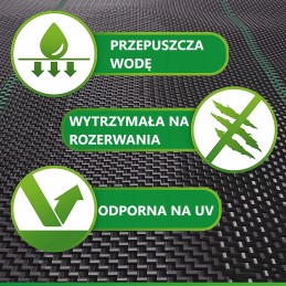 Žemės ūkio audinys didelės skylės tujoms kas 50cm 1 1x10m