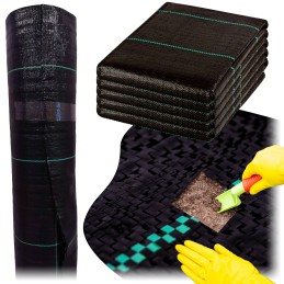 Agrotkanina juodas nuo piktžolių pledas UV 100g 0,8x 20m premium