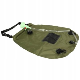 Kempingo saulės turistinis dušas 20l xxl su termometru