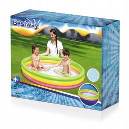 Apvalus pripučiamas baseinas vaikams, mėlynas, 102 cm