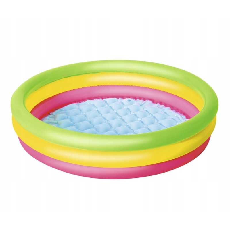 Bestway 51104 pripučiamas baseinas trijų spalvų vidutinis 102cm x 25cm