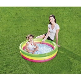 Bestway 51104 pripučiamas baseinas trijų spalvų vidutinis 102cm x 25cm