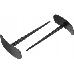 Spygliai spygliai inkarai smeigtukai sodas plastikas juodas rinkinys 30vnt