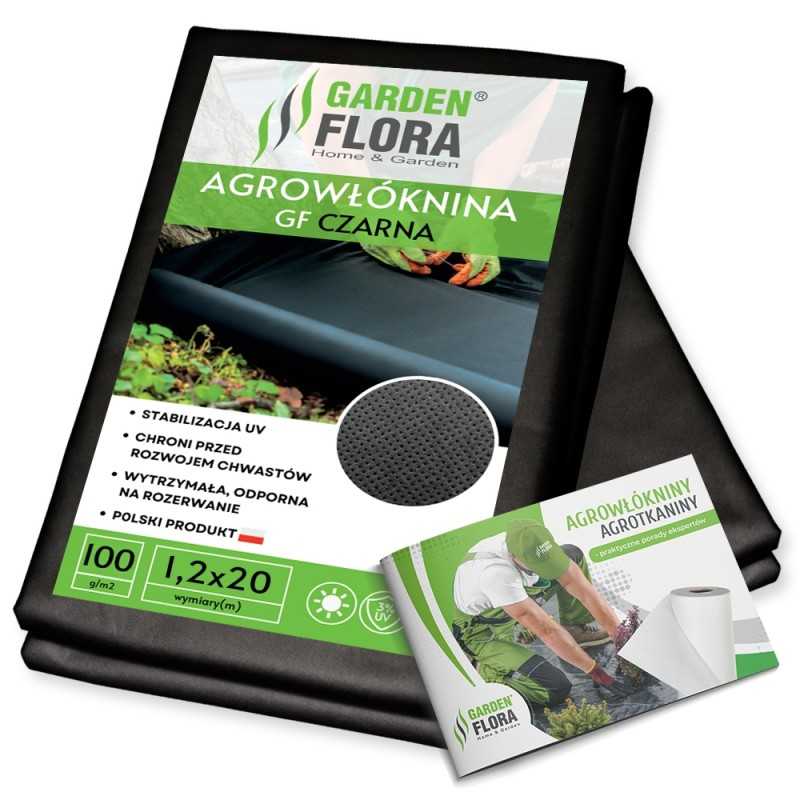 Agro GF nuo piktžolių agrotekstilė 1,2x20m juoda piktžolėms, stora 100g