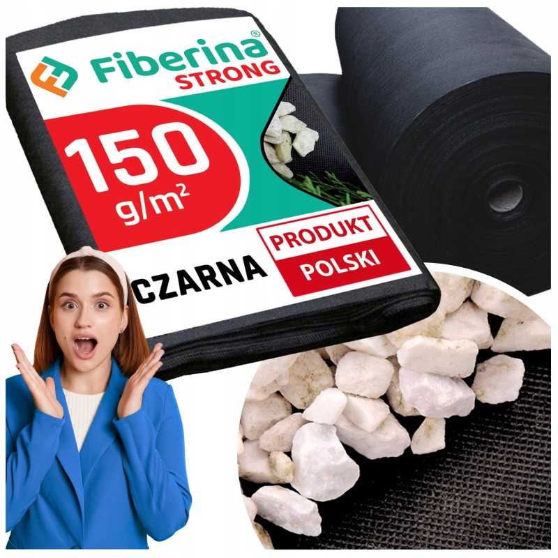 Lenkiškas, labai storas agrotekstilės pluoštas stiprus premium 0,8x20m 150g, juodas