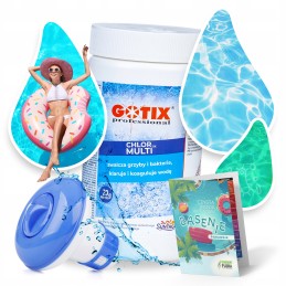 Chlortix multi tabletės, baseino chemikalai, plūdė, dozavimo baseino plūduras
