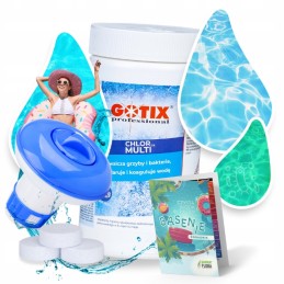 Chlortix multichloro baseino tabletės baseino vandeniui 1kg dozatorius