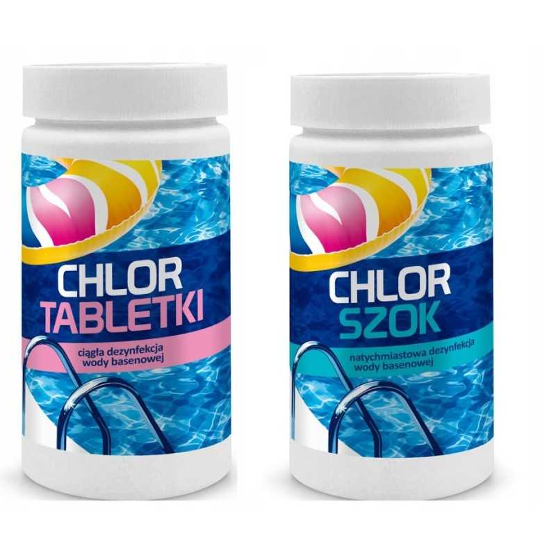 Chloro rinkinys 9in1 baseino cheminių medžiagų šoko tabletės