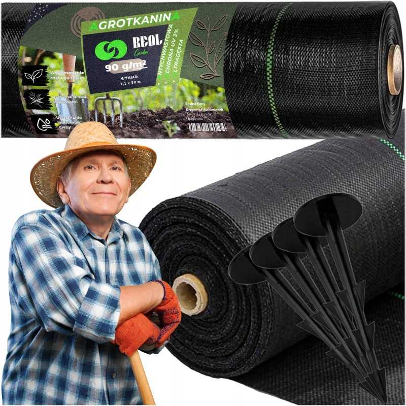 Agrotekstilė sodo kilimėlis agrotekstilė juoda žieminė 50 mx 1,1 m 90 g