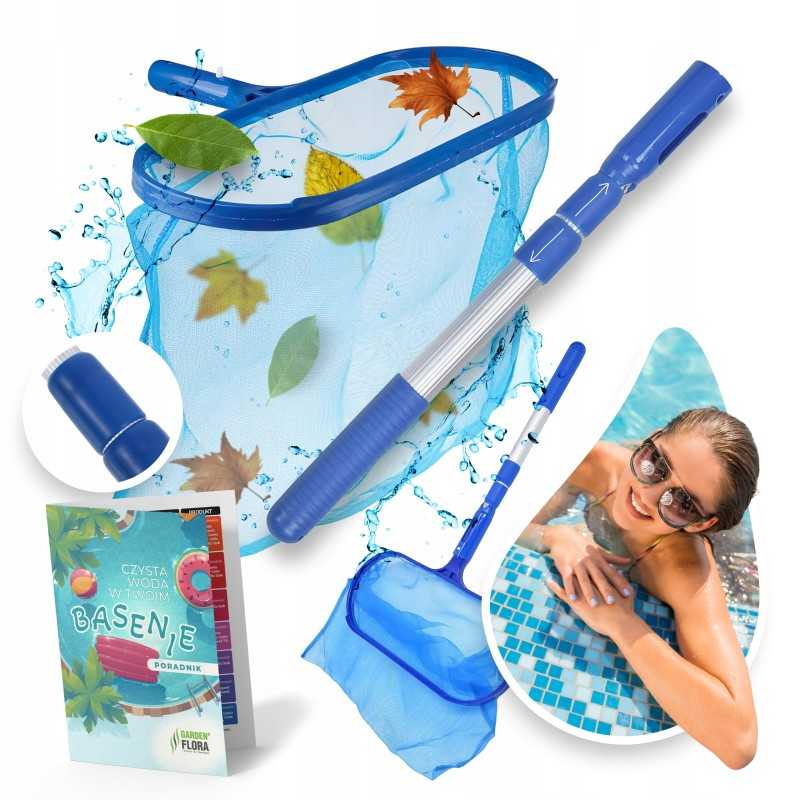 Tinklas su teleskopiniu koteliu baseino valymui