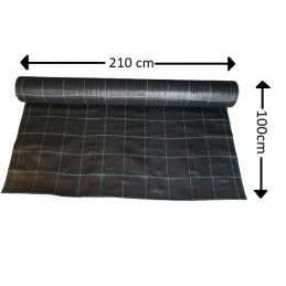 Aukštos kokybės agrarinis audinys, 210 cm pločio, su UV filtru, sveria 100 g/m2, metų metus