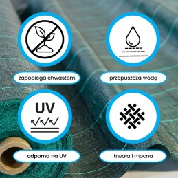 Aukštos kokybės agrarinis audinys, 210 cm pločio, su UV filtru, sveria 100 g/m2, metų metus