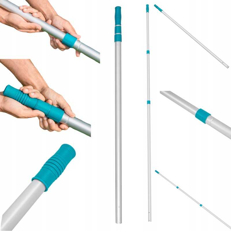 Aliuminio teleskopinis stulpas 360 cm bestway 58279 baseino priedai