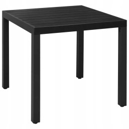 Ratano sodo baldų komplektas juodas - 79x79x74 cm, 55x64x105 cm