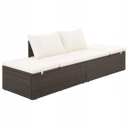 Sodo gultas, ruda, 195 x 60 cm, PE rotangas!