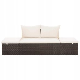 Sodo gultas, ruda, 195 x 60 cm, PE rotangas!
