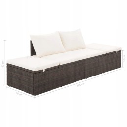 Sodo gultas, ruda, 195 x 60 cm, PE rotangas!
