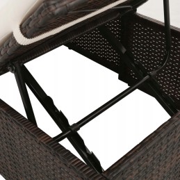Sodo gultas, ruda, 195 x 60 cm, PE rotangas!