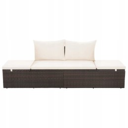 Sodo gultas, ruda, 195 x 60 cm, PE rotangas!
